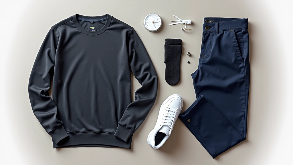 Casual outfit styling flat lay